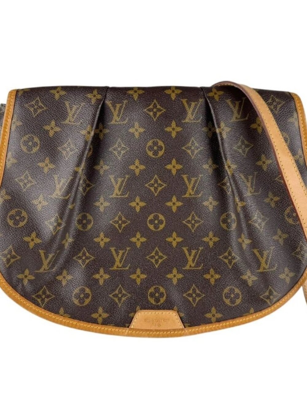 LOUIS VUITTON Monogram Menilmontant MM Shoulder Bag Brown